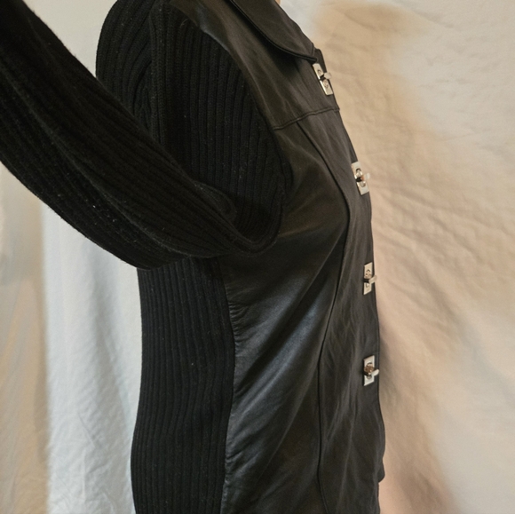 Ladies 100% Lambskin Leather/ Sweater - Picture 9 of 9